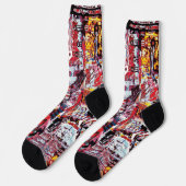 Chaussette Crew Socks – Fragmented Pulse (Gauche)