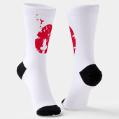 Chaussette Crimson Moon Ninja - Silhouette japonaise (Angulaire)