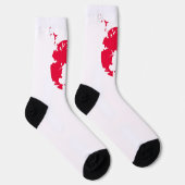 Chaussette Crimson Moon Ninja - Silhouette japonaise (Droite)