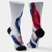 Chaussette Croate drapeau texture soie (Angulaire)