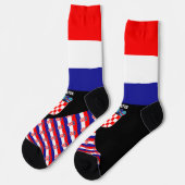 Chaussette Croatie, mode, drapeau croate, patriotique (Gauche)