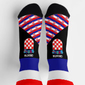Chaussette Croatie, mode, drapeau croate, patriotique (Haut)