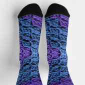 Chaussette Crochet bleu et violet (Haut)