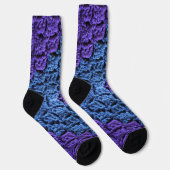 Chaussette Crochet bleu et violet (Droite)