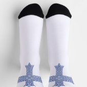 Chaussette Croix copte d'art en Lapis Bleu Premium (Haut)