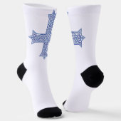 Chaussette Croix copte d'art en Lapis Bleu Premium (Angulaire)