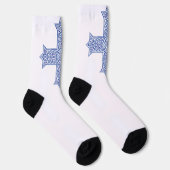 Chaussette Croix copte d'art en Lapis Bleu Premium (Droite)