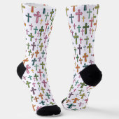 Chaussette Croix de Pâques colorée à motifs (Angulaire)