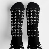 Chaussette Croix maltaise noire, Saint-Jean, drapeau de Malte (Haut)