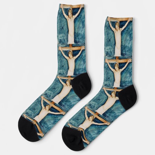 Chaussette Crucifixion du Retable dans l'Eglise (Gauche)