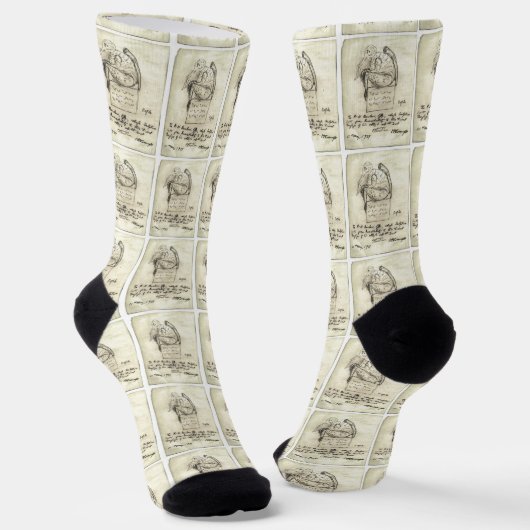 Chaussette Cthulhu croqué par Lovecraft (Angulaire)