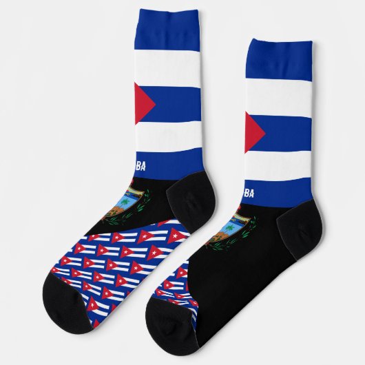Chaussette Cuba, mode, drapeau cubain, patriotique (Gauche)