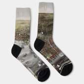 Chaussette Currier and Ives print of Brooklyn, 1886 (Droite)