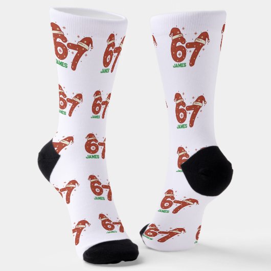 Chaussette Custom 67 Sock, Custom 67 Funny Christmas Gift (Angulaire)