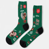 Chaussette Custom Cat Socks Gift for Pet Lovers - Cat Photos (Gauche)