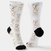 Chaussette Custom Cute Pet Photo Motif - chien coloré (Angulaire)