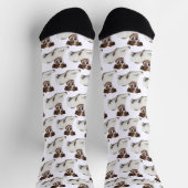 Chaussette Custom Dog Face Photo Socks with Personalized (Haut)
