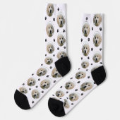 Chaussette Custom Dog Photo Paw Print (Gauche)