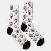 Chaussette Custom Dog Photo Paw Print (Droite)