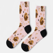 Chaussette Custom Dog Photo Valentine Cute Pet Lover (Gauche)