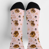 Chaussette Custom Dog Photo Valentine Cute Pet Lover (Haut)