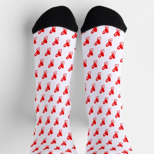 Chaussette Custom Hearts Pattern Sustainable Premium Crew (Haut)