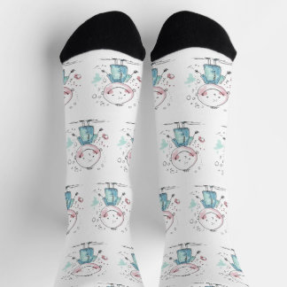 Chaussette custom kids drawing