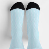 Chaussette Custom Light Bright Patel Blue White Polka Dot  (Haut)