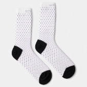 Chaussette Custom Light Lavender Purple White Dot Design (Droite)