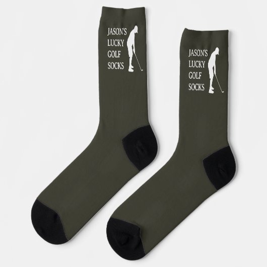 Chaussette Custom Lucky Golf Socks, Birthday Christmas Fun (Gauche)