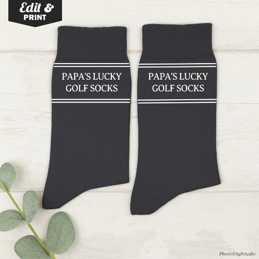 Chaussette Custom Lucky Golf Socks, Golfer Christmas Birthday