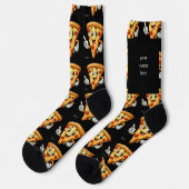 Chaussette Custom Name Funny Pizza Socks – Personalized Gift" (Gauche)