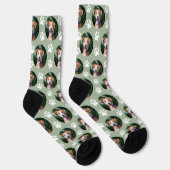 Chaussette Custom Pet Photo Paw Print Pattern (Droite)