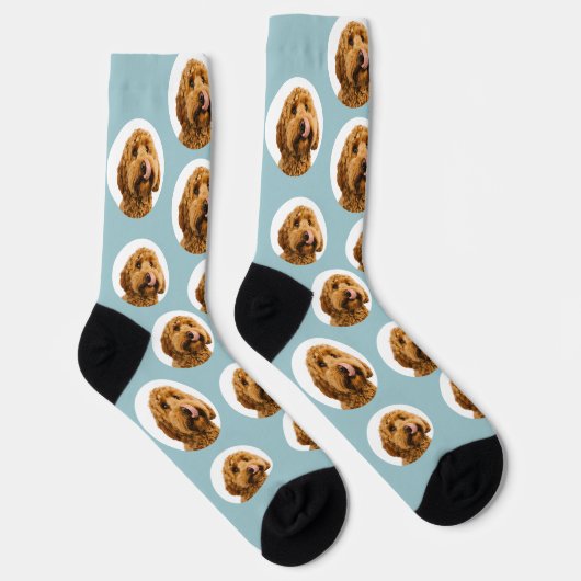 Chaussette Custom Pet Photo Socks | Personalized Dog Face  (Droite)