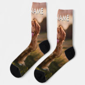 Chaussette Custom Photo With Your Pet Dog Name Picture On (Gauche)