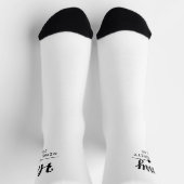 Chaussette  Custom Wedding Socks with Name and Wedding Date (Haut)