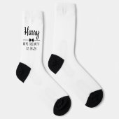 Chaussette  Custom Wedding Socks with Name and Wedding Date (Droite)