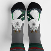 Chaussette Customisable “Fleece Navidad” Sheep Funny Fun Grey (Haut)