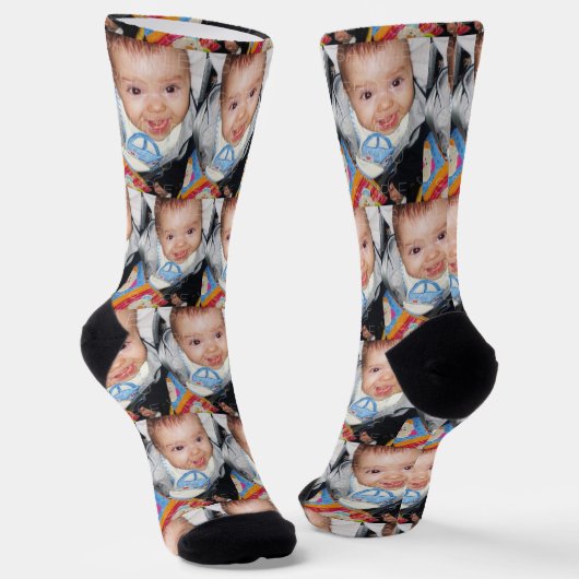 Chaussette Customisez-le avec votre motif photo (Angulaire)