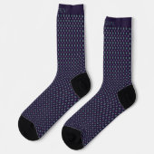 Chaussette Customizable Dark Navy Blue Green Polka Dot Design (Gauche)