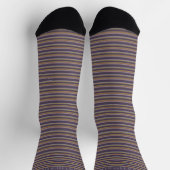 Chaussette Customizable Dark Plum Purple Grey Stripes (Haut)