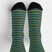 Chaussette Customizable Light Dark Yellow Green Stripes  (Haut)