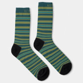 Chaussette Customizable Light Dark Yellow Green Stripes  (Droite)