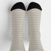 Chaussette Customizable Light Soft Beige Grey Stripes (Haut)