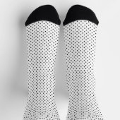 Chaussette Customizable White and Black Polka Dot Design (Haut)