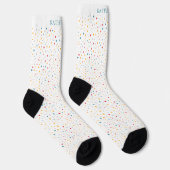 Chaussette Customizable White Multicolor Polka Dot (Droite)