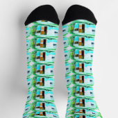 Chaussette Customized Retro Vintage camper (Haut)