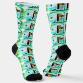 Chaussette Customized Retro Vintage camper (Angulaire)