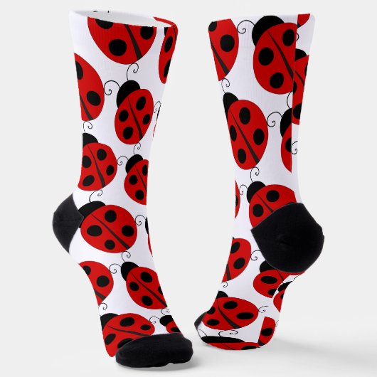 Chaussette Cute Big Ladybird Pattern (Angulaire)