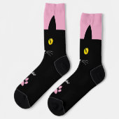 Chaussette Cute Black Cat Socks Gift for Cat Lovers (Gauche)